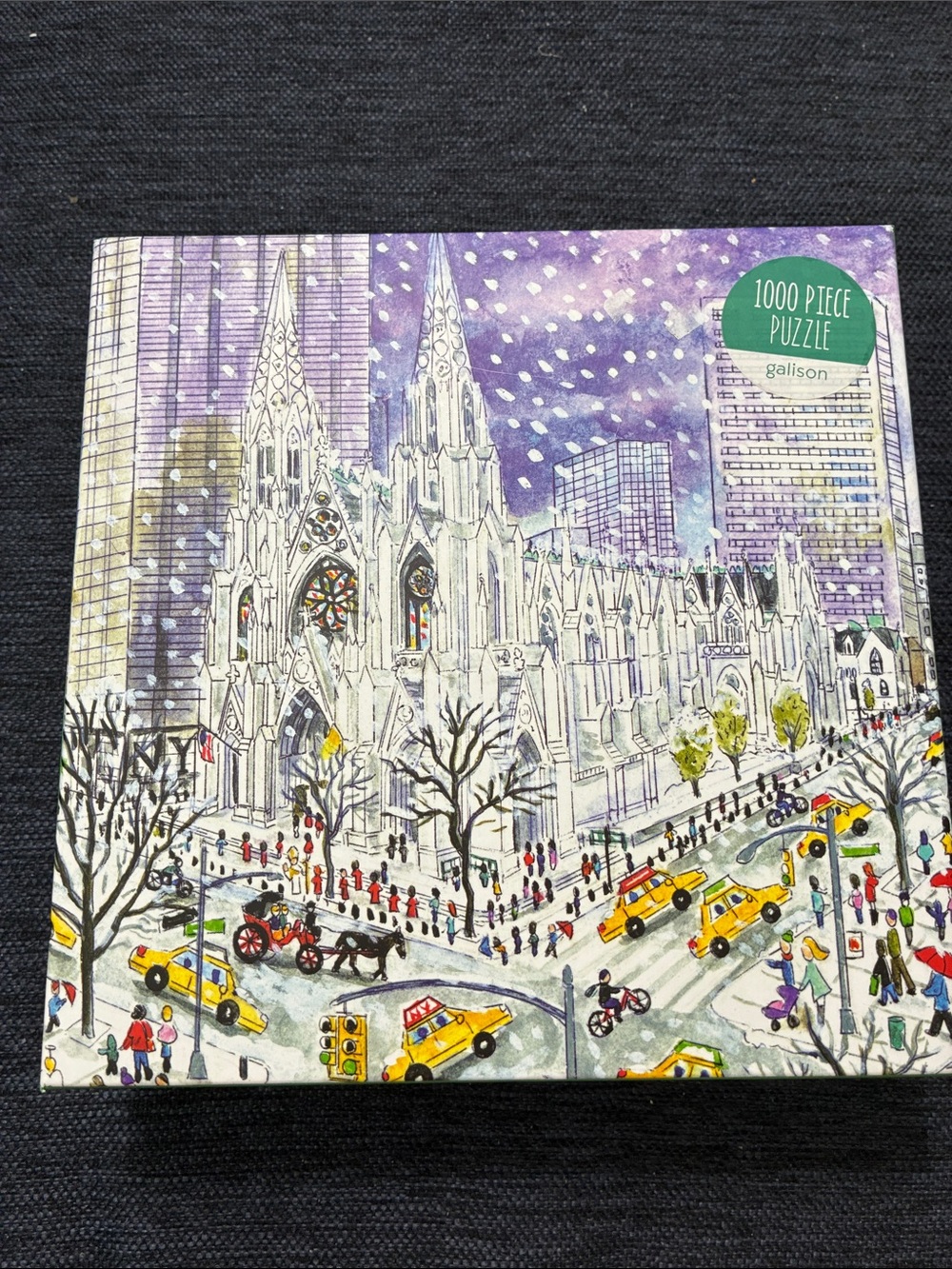 Gailson 1000-Piece Jigsaw Puzzle - Purple & White Cathedral City Scene